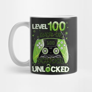 Level 100 Days Of School Unlocked Gamer Gift Mug